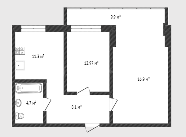 2-к квартира, 53 кв.м., Обдорская улица, 1