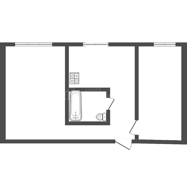 2-к квартира, 42 кв.м., Ялуторовская улица, 14