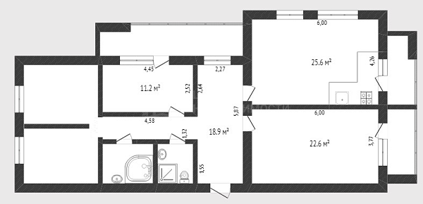 3-к квартира, 109 кв.м., улица Монтажников, 1