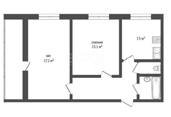 2-к квартира, 53 кв.м., улица Энергетиков, 49