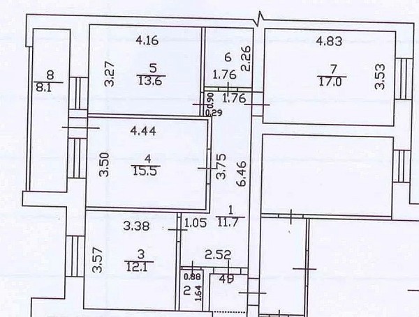 3-к квартира, 76 кв.м., улица Станислава Карнацевича, 14