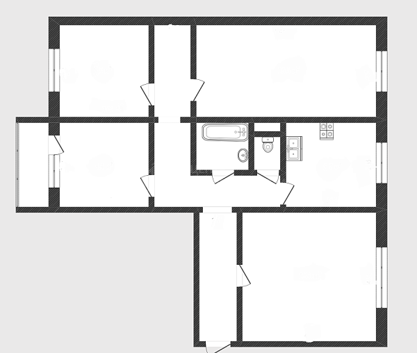 4-к квартира, 81 кв.м., Молодёжная улица, 70к1