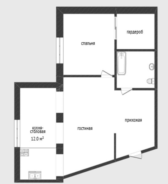 2-к квартира, 70 кв.м., Депутатская улица, 80к1