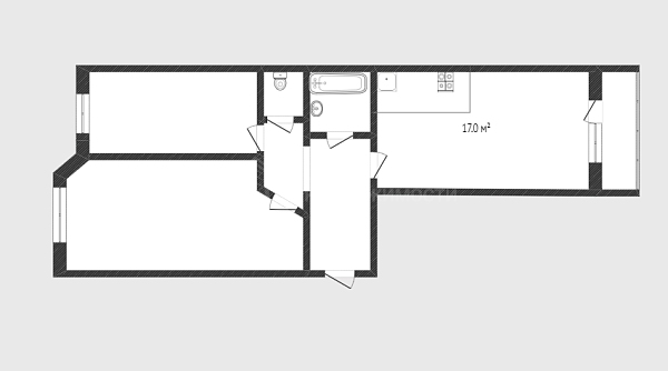 2-к квартира, 70 кв.м., улица Революции, 228к3