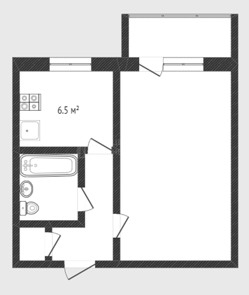 1-к квартира, 31 кв.м., Станционная улица, 16Б