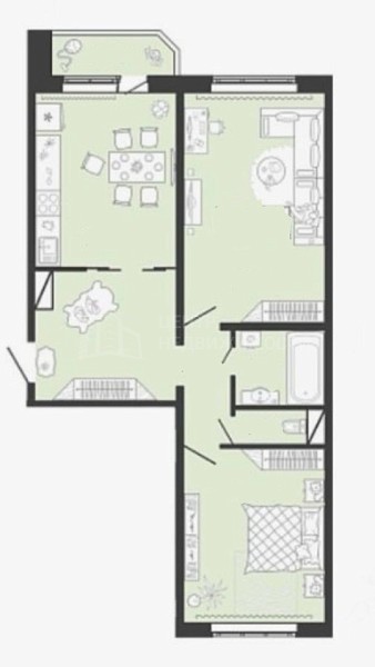 3-к квартира, 92 кв.м., улица Валентины Трофимовой, 13 3-к квартира, 92 кв.м., улица Валентины Трофимовой, 13