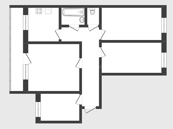 4-к квартира, 73 кв.м., Профсоюзная улица, 17