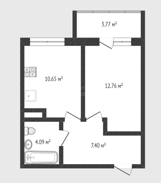 1-к квартира, 34 кв.м., улица Тимофея Чаркова, 81к1