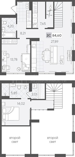 1-к квартира в новостройке, 84 кв.м., Сергея Свиридова, 11