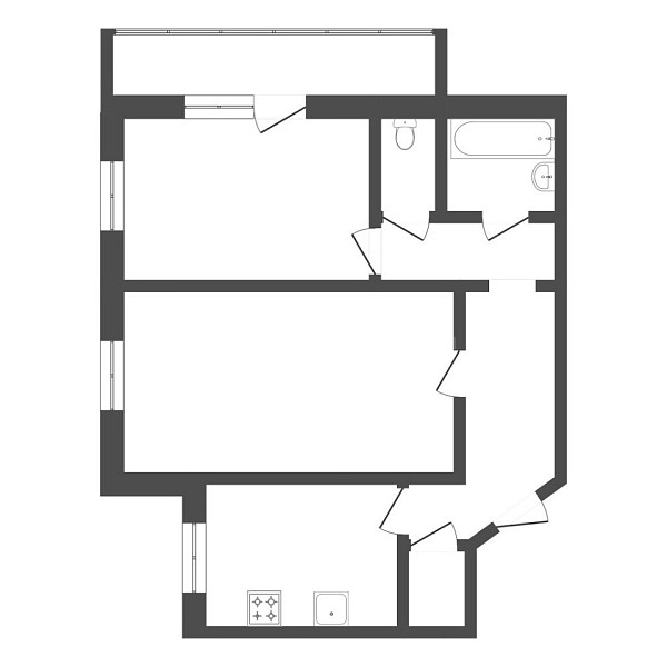 2-к квартира, 53 кв.м., улица Мельникайте, 129