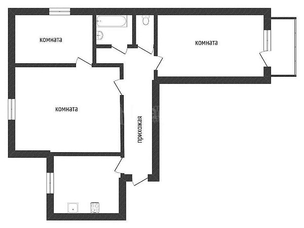 3-к квартира, 59 кв.м., Широтная улица, 113