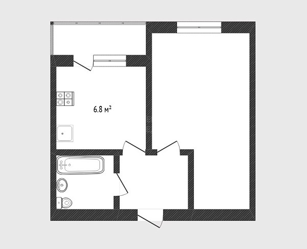 1-к квартира, 34 кв.м., улица Шишкова, 54
