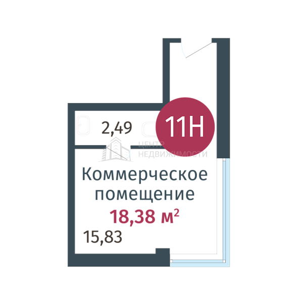 Квартира в новостройке, 18 кв.м., ул. Сергея Джанбровского,  д. 27, соор. 1