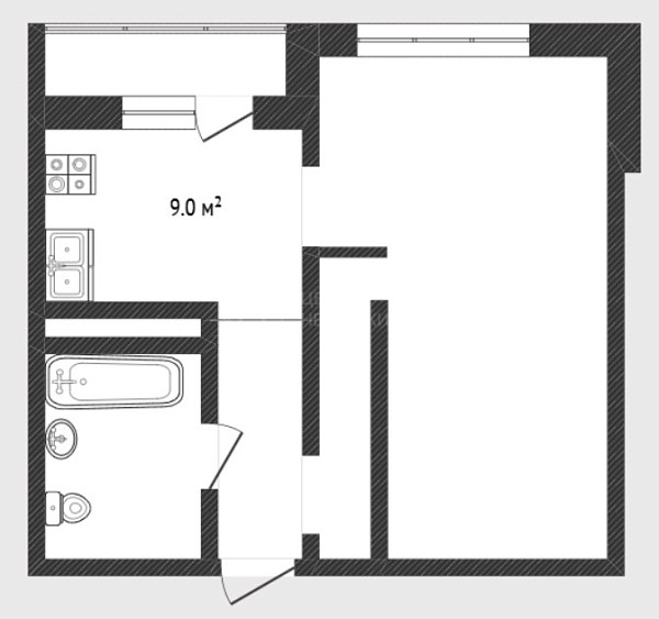 1-к квартира, 40 кв.м., улица Константина Посьета, 3