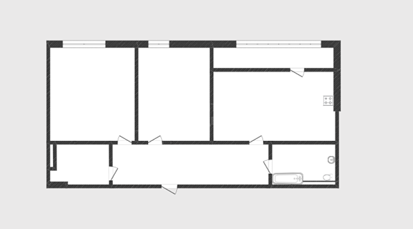 2-к квартира, 68 кв.м., улица Раушана Абдуллина, 1