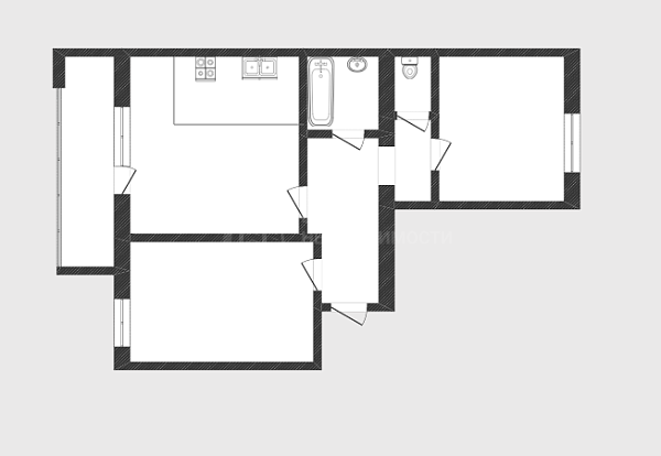 2-к квартира, 67 кв.м., Газопромысловая улица, 2