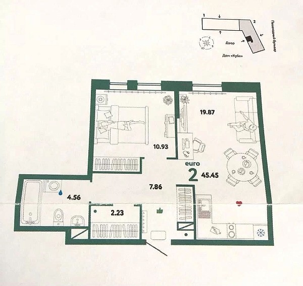 1-к квартира, 45 кв.м., улица Первооткрывателей, 8