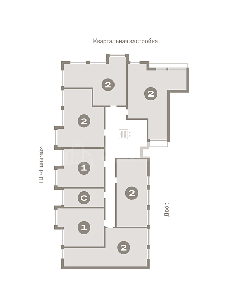 2-к квартира в новостройке, 83 кв.м.