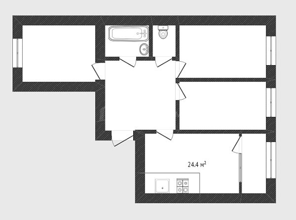 3-к квартира, 81 кв.м., улица Владислава Крапивина, 8