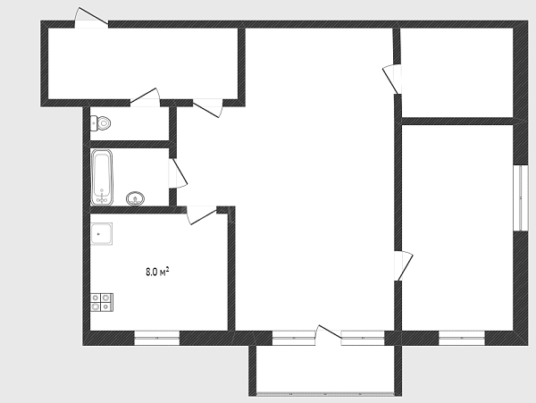 2-к квартира, 43 кв.м., улица Червишевский Тракт, 19