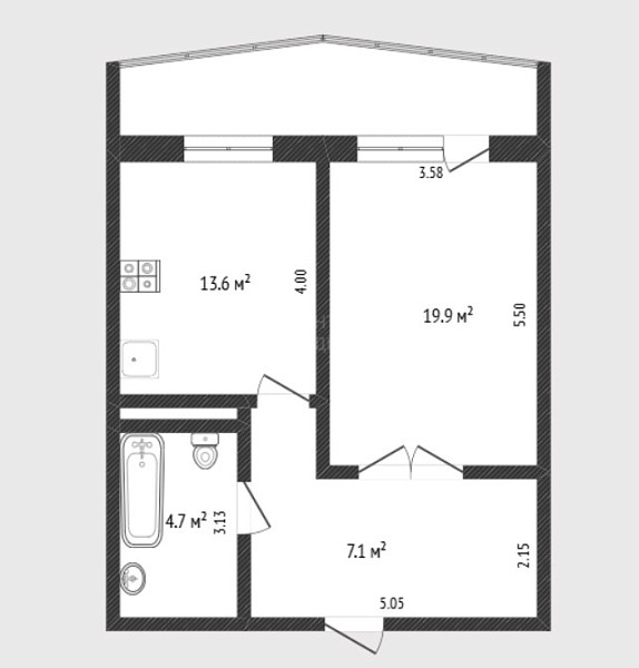 1-к квартира, 42 кв.м., Ямская улица, 86/1