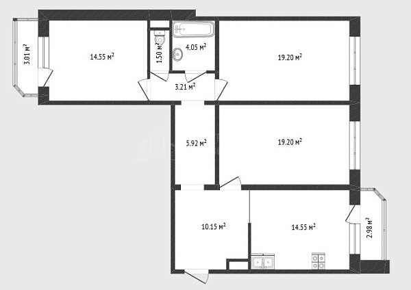 3-к квартира, 92 кв.м., улица Александра Пушкина, 5