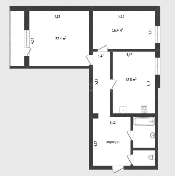 2-к квартира, 84 кв.м., Заречный проезд, 14