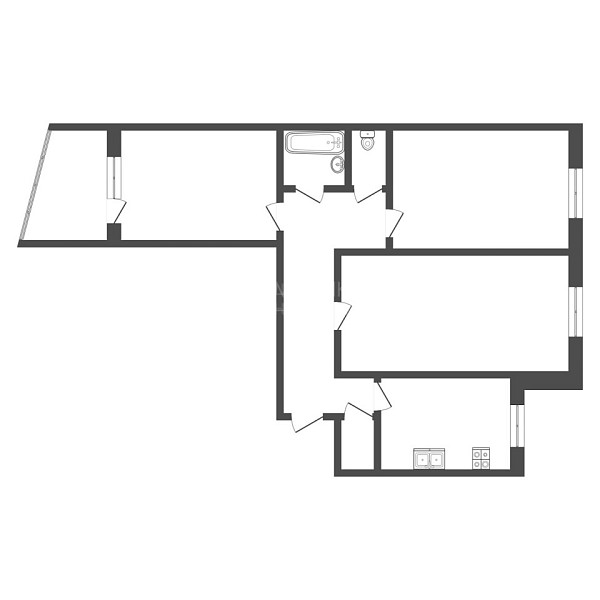 3-к квартира, 65 кв.м., улица Монтажников, 11