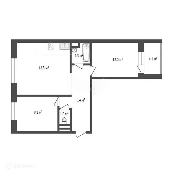 2-к квартира, 52 кв.м., Ямбургский проезд, 3
