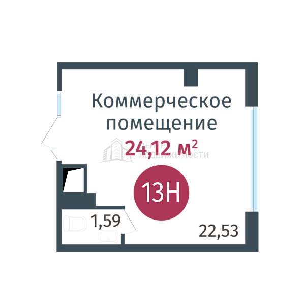 Квартира в новостройке, 24 кв.м., ул. Сергея Джанбровского,  д. 27, соор. 1