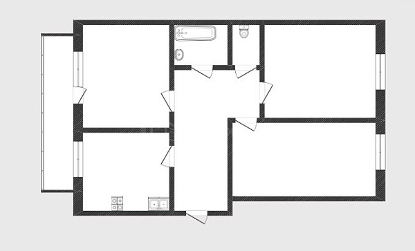 3-к квартира, 92 кв.м., улица Евгения Богдановича, 11/3