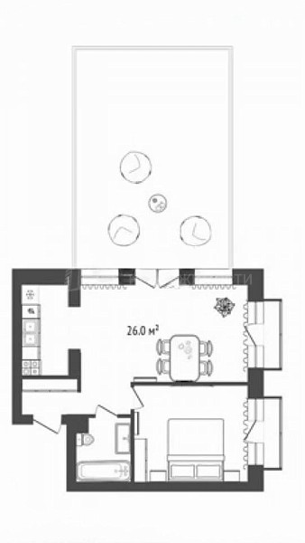 2-к квартира, 48 кв.м., Тюменская улица, 3