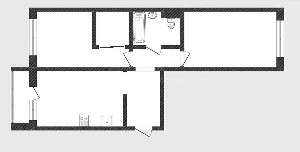2-к квартира, 67 кв.м., улица Петра Ершова, 11