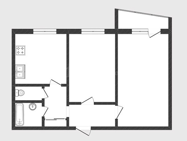 2-к квартира, 50 кв.м., улица Пермякова, 54