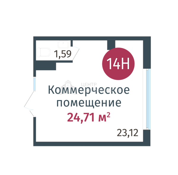Квартира в новостройке, 24 кв.м., ул. Сергея Джанбровского,  д. 27, соор. 1