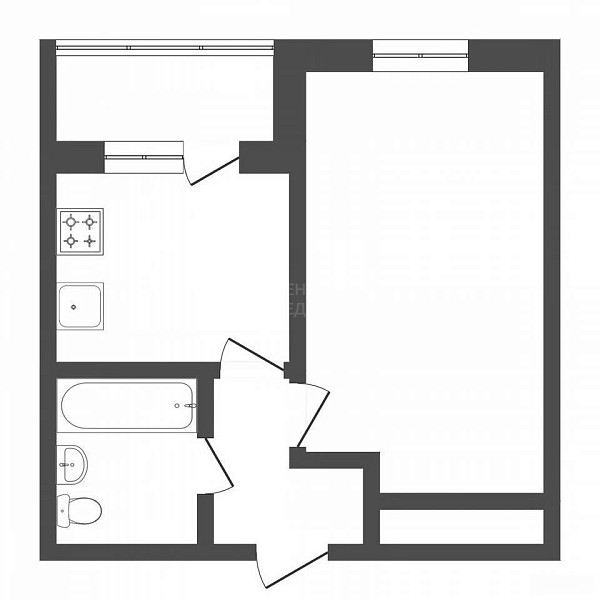 1-к квартира, 32 кв.м., улица Ветеранов Труда, 9А