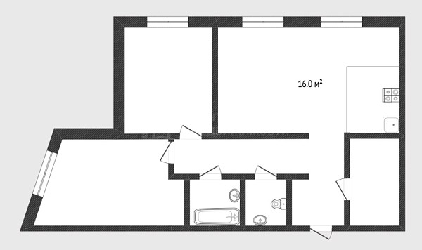 2-к квартира, 72 кв.м., улица Ю.-Р.Г. Эрвье, 38