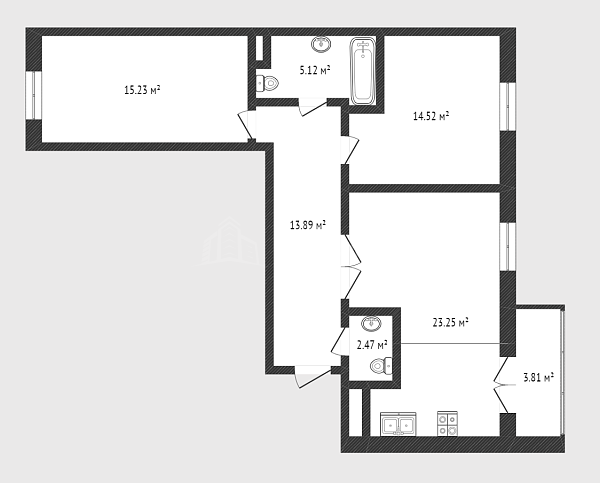 2-к квартира, 74 кв.м., улица Тимофея Чаркова, 81к2