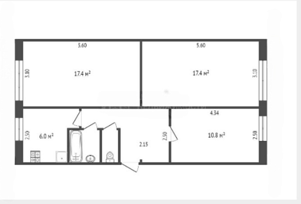 3-к квартира, 62 кв.м., проезд Геологоразведчиков, 30