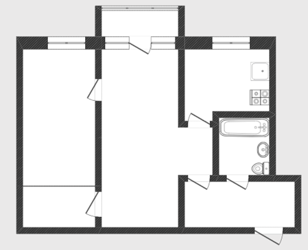 2-к квартира, 43 кв.м., Рижская улица, 72