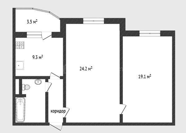 2-к квартира, 62 кв.м., Кремлёвская улица, 85к1
