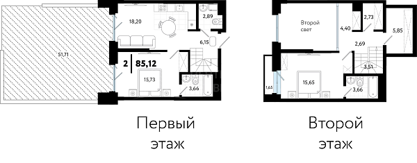 2-к квартира в новостройке, 85 кв.м., ул Бирюзова, 8