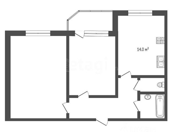 2-к квартира, 60 кв.м., Широтная улица, 83