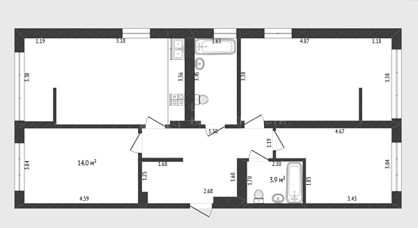 3-к квартира, 90 кв.м., Газопромысловая улица, 1к2