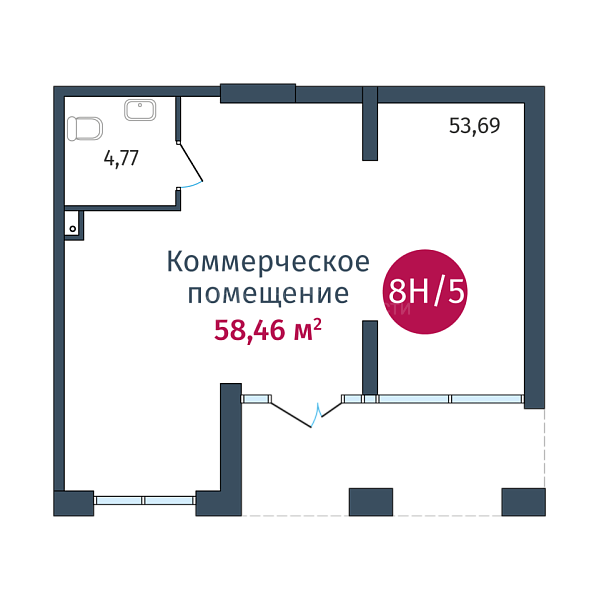 Квартира в новостройке, 58 кв.м., Тимофея Кармацкого, 17