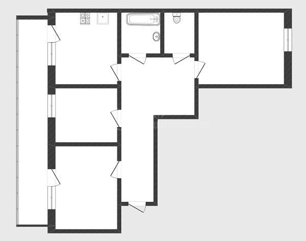 3-к квартира, 87 кв.м., улица Дмитрия Менделеева, 12