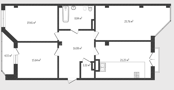 3-к квартира, 110 кв.м., улица Максима Горького, 53