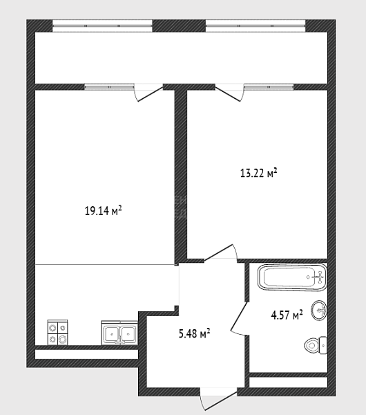 2-к квартира, 51 кв.м., улица Евгения Войнова, 7