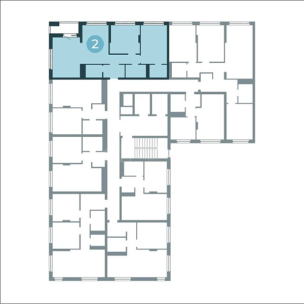 2-к квартира в новостройке, 82 кв.м.