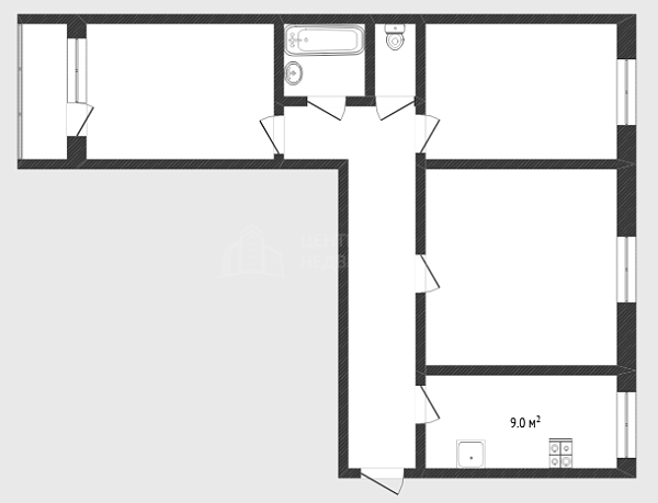 3-к квартира, 58 кв.м., Холодильная улица, 13
